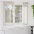 Cortină din Voile cu perdele 2 pcs Crem 175 x 140 cm Poliester GartenMobel Dekor