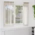 Cortină din Voile 2 pcs Gri închis 175 x 140 cm Poliester GartenMobel Dekor