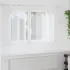 Cortină din Voile cu perdele 2 pcs Crem 140 x 140 cm Poliester GartenMobel Dekor