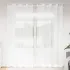 Cortină din Voile 2 pcs Gri închis 225 x 140 cm Poliester GartenMobel Dekor