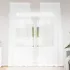 Cortină din Voile cu perdele 2 pcs Alb 225 x 140 cm Poliester GartenMobel Dekor