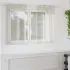 Cortină din Voile cu perdele 2 pcs Crem 140 x 140 cm Poliester GartenMobel Dekor