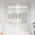 Cortină din Voile cu perdele 2 pcs Crem 225 x 140 cm Poliester GartenMobel Dekor