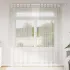 Cortină din Voile cu perdele 2 pcs Alb 260 x 140 cm Poliester GartenMobel Dekor