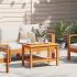Masă laterală Ulei Natural 70 x 40 x 45 cm Lemn Solid de Acacia GartenMobel Dekor