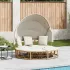 Pat lounge pentru exterior fără baldachin Poly Rattan GartenMobel Dekor