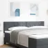 Tăblie cap Pe perete Geometric Manual Gri închis 80 cm Catifea GartenMobel Dekor