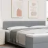 Tăblie cap cu headboard Gri deschis 160 cm Piele artificială GartenMobel Dekor