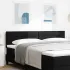 Tăblie cap cu headboard Negru 144 cm Piele artificială GartenMobel Dekor