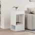 Masă laterală Alb 30 x 30 x 56 cm Lemn compozit GartenMobel Dekor