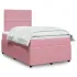 Pat box spring cu saltea, roz, 200x200 cm, catifea GartenMobel Dekor