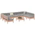 Set canapea de grădină cu perne, 10 piese, lemn de pin tratat GartenMobel Dekor