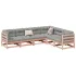 Set mobilier de grădină cu perne, 6 piese, lemn masiv de pin GartenMobel Dekor