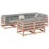 Set canapele grădină cu perne, 7 piese, maro, lemn masiv de pin GartenMobel Dekor