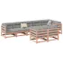 Set canapele grădină cu perne, 8 piese, maro, lemn masiv de pin GartenMobel Dekor