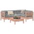 Set mobilier de grădină cu perne, 5 piese, lemn masiv de pin GartenMobel Dekor