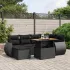 Set canapele de grădină, 7 piese, cu perne, gri, poliratan GartenMobel Dekor