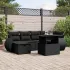 Set canapele de grădină, 7 piese, cu perne, gri, poliratan GartenMobel Dekor