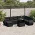 Set canapele de grădină, 9 piese, cu perne, gri, poliratan GartenMobel Dekor