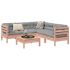 Set mobilier de grădină cu perne, 6 piese, lemn masiv de pin GartenMobel Dekor