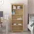Bibliotecă BODO, alb, 82x40x173 cm, lemn masiv pin, 5 rafturi GartenMobel Dekor