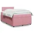 Pat box spring cu saltea, roz, 160x200 cm, catifea GartenMobel Dekor