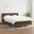 Pat box spring cu saltea, maro închis, 100x200 cm, textil GartenMobel Dekor