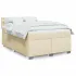 Pat continental cu saltea, crem, 140x200 cm, material textil GartenMobel Dekor