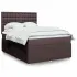Pat box spring cu saltea, maro închis, 120x200 cm, textil GartenMobel Dekor