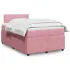 Pat box spring cu saltea, roz, 200x200 cm, catifea GartenMobel Dekor