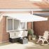 Cortina Retractabilă Alb 350 x 250 cm Poliester și metal GartenMobel Dekor