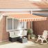 Cortina Retractabilă Alb 350 x 250 cm Poliester și metal GartenMobel Dekor