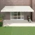 Copertină retractabilă albastru/alb, 5x3 m, textil/aluminiu GartenMobel Dekor