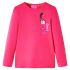 Tricou pentru copii cu mâneci lungi, roz aprins, 104 GartenMobel Dekor