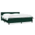 Pat box spring cu saltea, verde închis, 80x220 cm, catifea GartenMobel Dekor