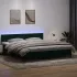 Pat cu arcuri cu saltea și LED, gri închis, 180x220 cm, catifea GartenMobel Dekor