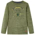 Tricou cu mâneci lungi pentru copii,, kaki melanj, 116 GartenMobel Dekor
