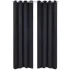 Draperii opace cu inele metalice, 2 buc., negru, 135 x 245 cm GartenMobel Dekor
