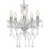 Candelabru cu mărgele de cristal, argintiu, rotund, 5 x E14 GartenMobel Dekor