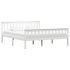 Cadru de pat din lemn masiv de pin, alb, 180 x 200 cm  GartenMobel Dekor