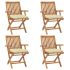 Scaune pliabile de grădină cu perne, 8 buc., lemn masiv de tec GartenMobel Dekor