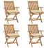 Scaune pliabile de grădină cu perne, 8 buc., lemn masiv de tec GartenMobel Dekor