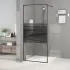 Paravan de duș walk-in negru 80x195 cm sticlă ESG transparentă GartenMobel Dekor