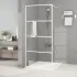 Paravan duș walk-in, alb, 140x195 cm, sticlă ESG transparentă GartenMobel Dekor