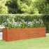 Strat înălțat de grădină, ruginiu, 320x40x45 cm, oțel corten GartenMobel Dekor
