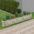 Strat înălțat gabion, 400x50x50 cm, fier galvanizat GartenMobel Dekor