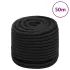 Frânghie de barcă, negru complet, 5 mm, 50 m, polipropilenă GartenMobel Dekor