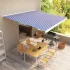 Copertină retractabilă antracit/alb, 4x3 m, textil/aluminiu GartenMobel Dekor