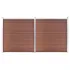 Gard de grădină, maro, 353 x 186 cm, WPC GartenMobel Dekor