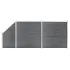 Set panouri gard, 2 pătrate + 1 oblic, gri, 446 x 186 cm, WPC GartenMobel Dekor